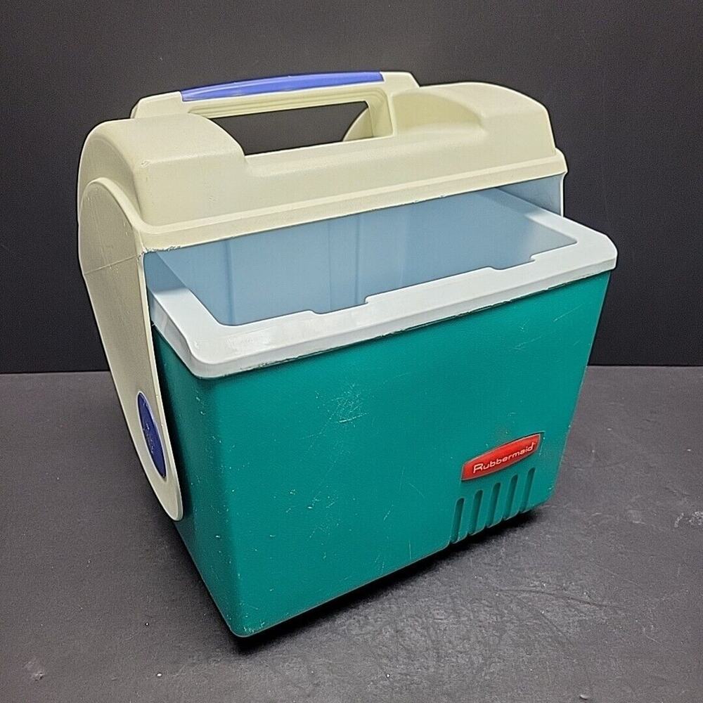 Rubbermaid Sidekick Teal & Blue Mini 6 pk Cooler Lunch Box Vintage Used Lightly